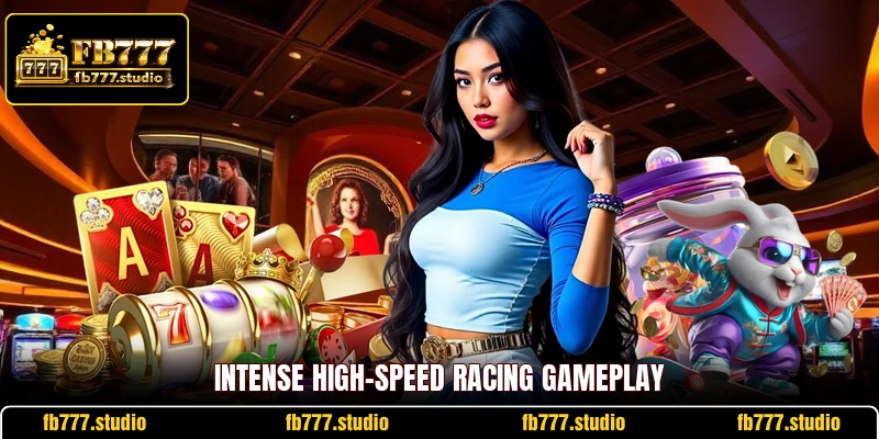 Intense high-speed racing gameplay
