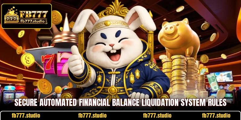 Secure automated financial balance liquidation system rules