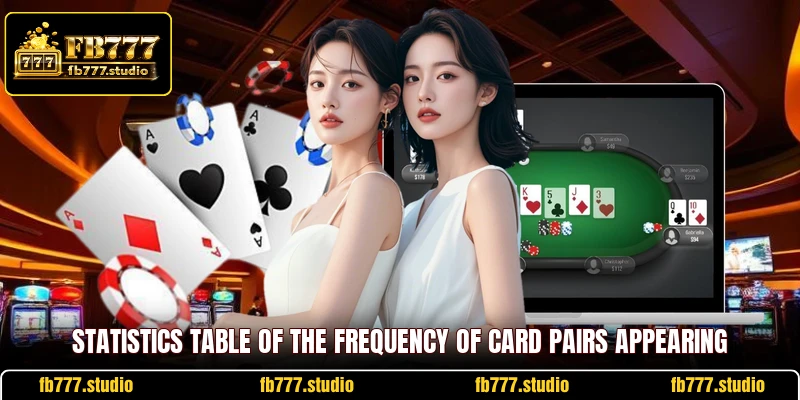Statistics table of the frequency of card pairs appearing